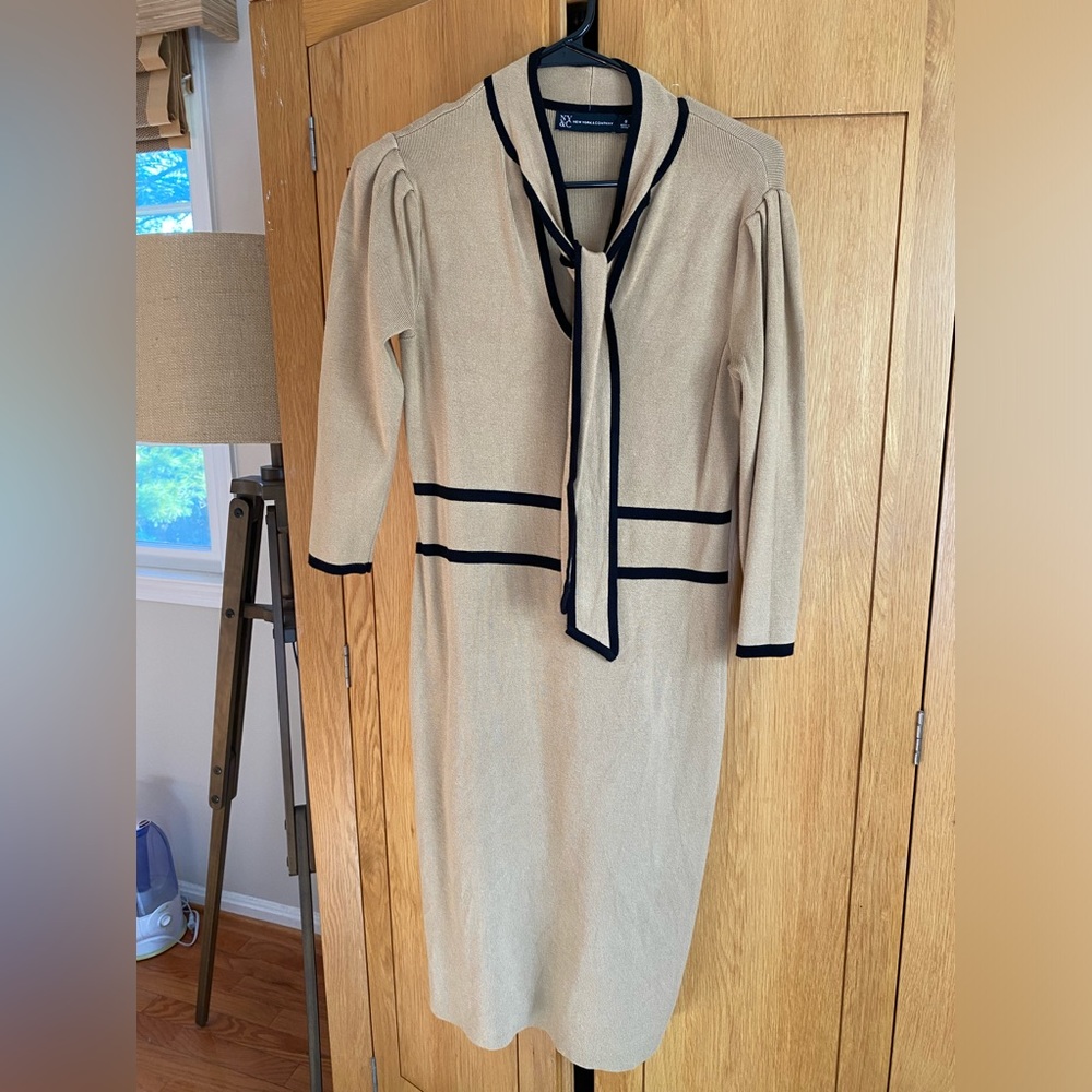 NY&C Lovely Knit dress, midi length, 3/4 sleeves